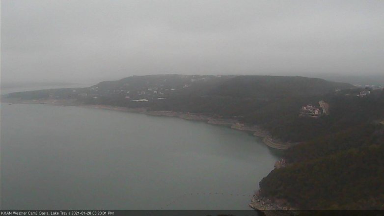 Lake Travis webcam, January 20, 2021 3:25 PM CT