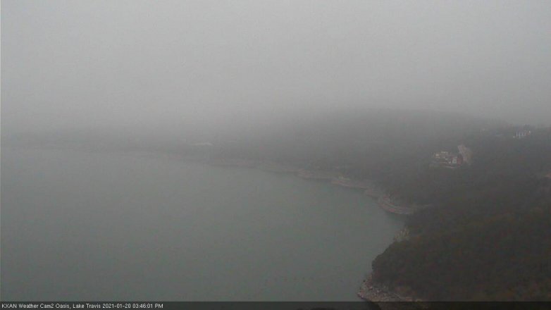 Lake Travis webcam, January 20, 2021 3:45 PM CT