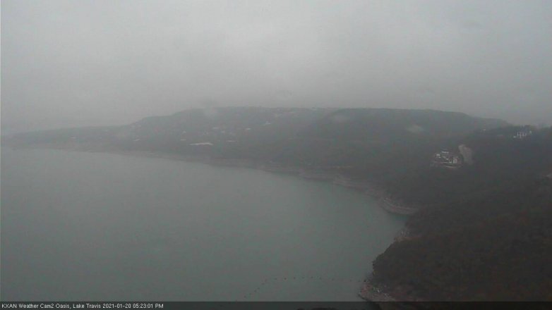 Lake Travis webcam, January 20, 2021 5:25 PM CT