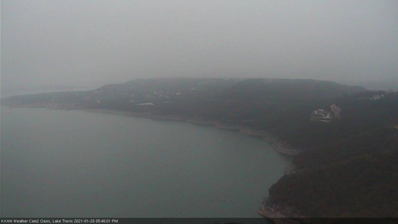 Lake Travis webcam, January 20, 2021 5:45 PM CT