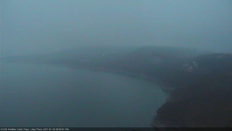 Lake Travis webcam, January 20, 2021 6:00 PM CT