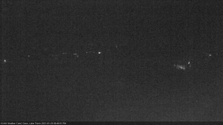 Lake Travis webcam, January 20, 2021 8:45 PM CT