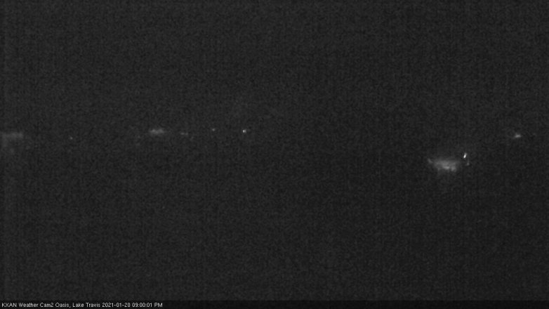 Lake Travis webcam, January 20, 2021 9:00 PM CT
