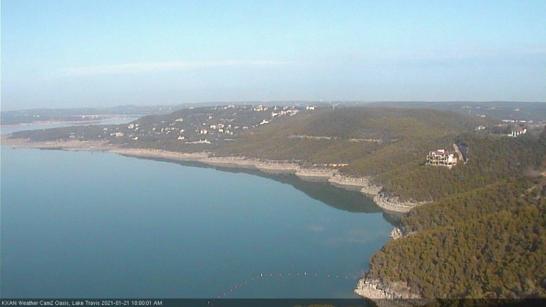 Lake Travis webcam, January 21, 2021 10:00 AM CT