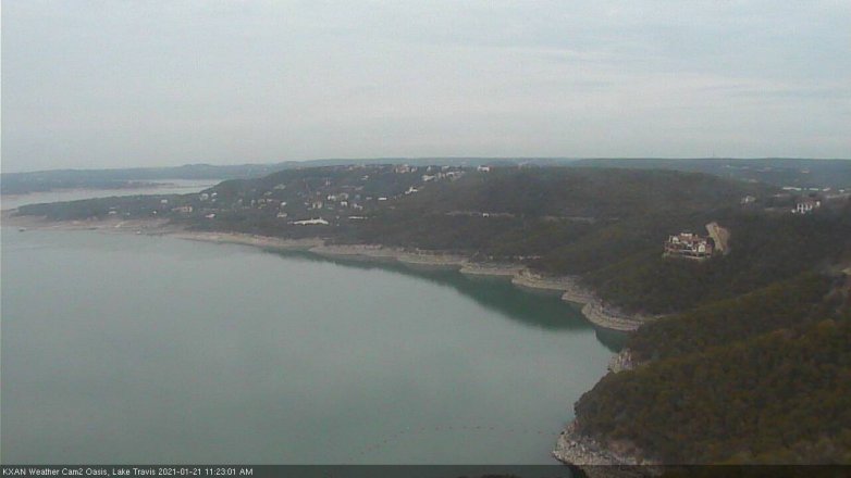Lake Travis webcam, January 21, 2021 11:25 AM CT