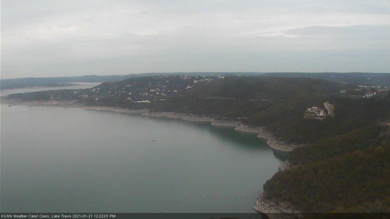 Lake Travis webcam, January 21, 2021 12:25 PM CT