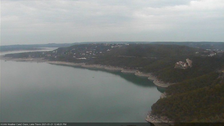 Lake Travis webcam, January 21, 2021 12:45 PM CT
