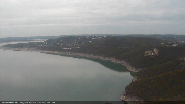 Lake Travis webcam, January 21, 2021 2:25 PM CT