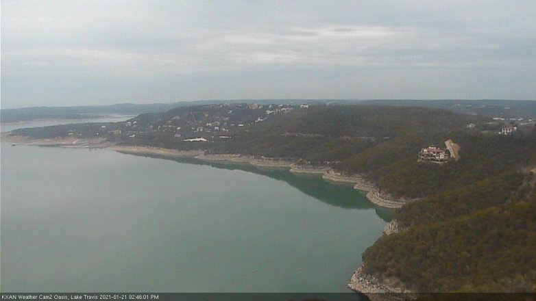 Lake Travis webcam, January 21, 2021 2:45 PM CT