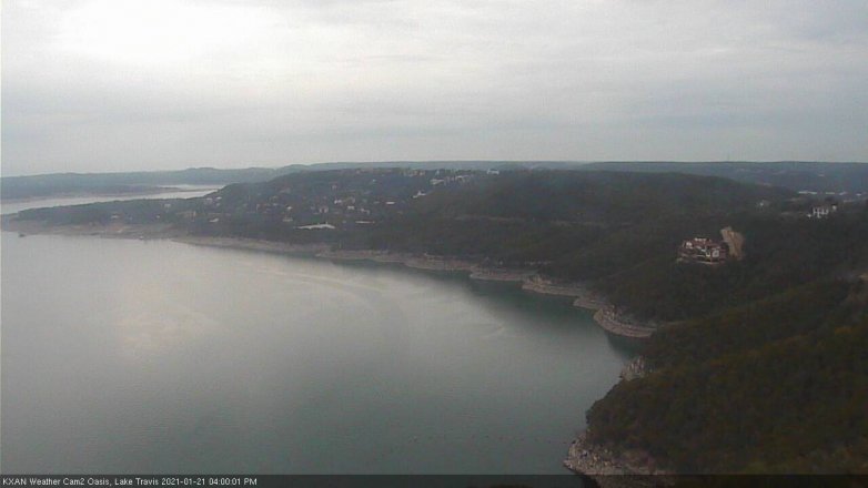 Lake Travis webcam, January 21, 2021 4:00 PM CT