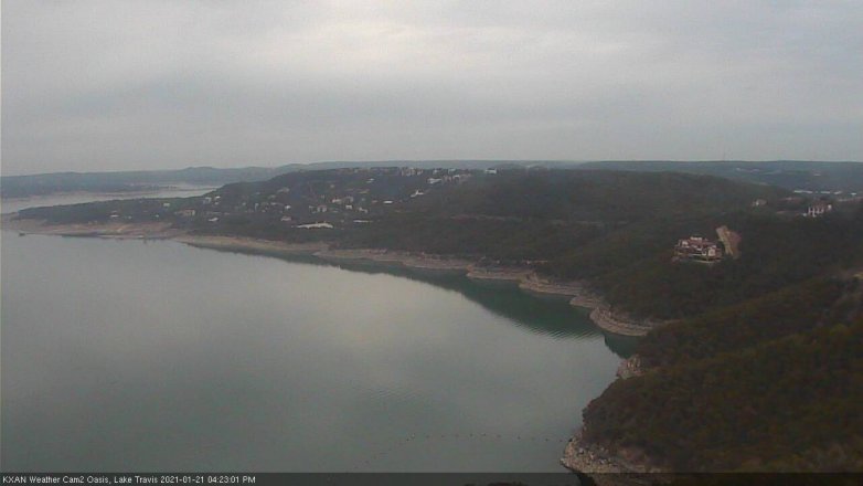 Lake Travis webcam, January 21, 2021 4:25 PM CT
