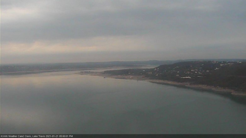 Lake Travis webcam, January 21, 2021 5:00 PM CT