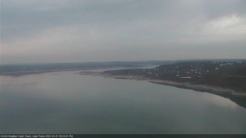 Lake Travis webcam, January 21, 2021 5:25 PM CT