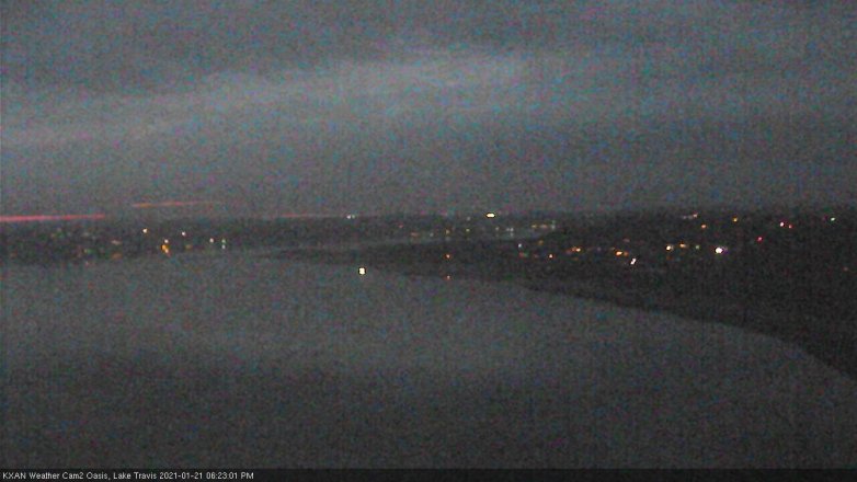 Lake Travis webcam, January 21, 2021 6:25 PM CT