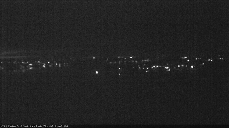 Lake Travis webcam, January 21, 2021 6:45 PM CT