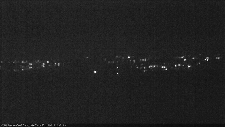 Lake Travis webcam, January 21, 2021 7:25 PM CT