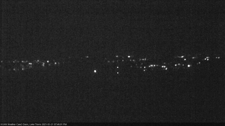 Lake Travis webcam, January 21, 2021 7:45 PM CT