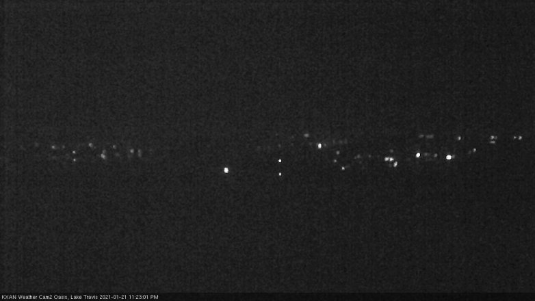 Lake Travis webcam, January 21, 2021 11:25 PM CT