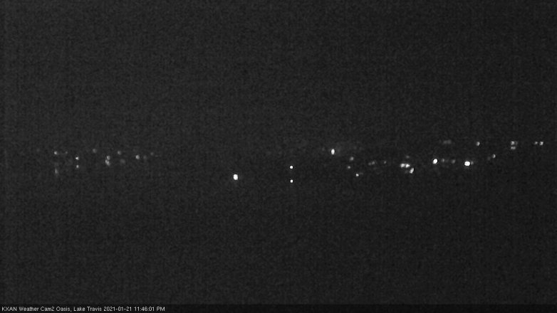 Lake Travis webcam, January 21, 2021 11:45 PM CT