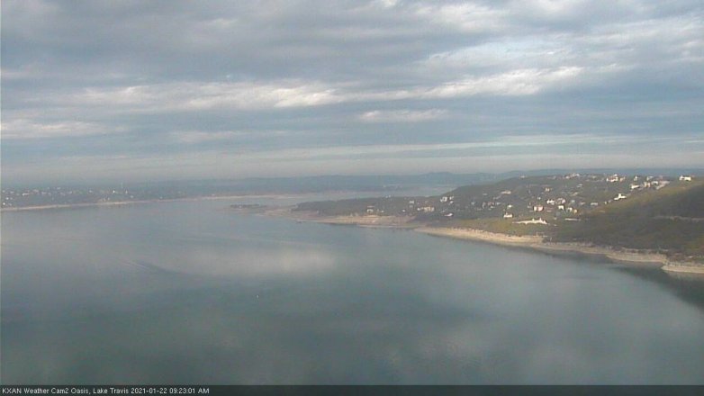 Lake Travis webcam, January 22, 2021 9:25 AM CT
