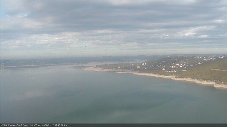 Lake Travis webcam, January 22, 2021 9:45 AM CT