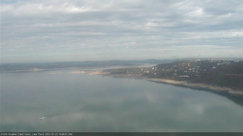 Lake Travis webcam, January 22, 2021 10:45 AM CT