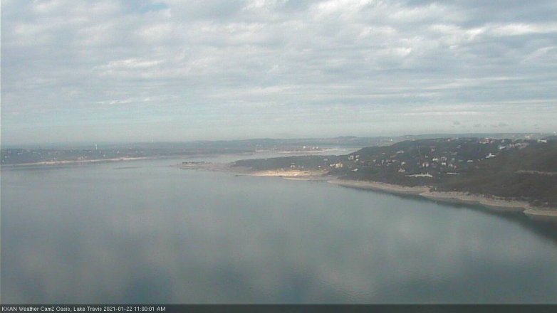 Lake Travis webcam, January 22, 2021 11:00 AM CT