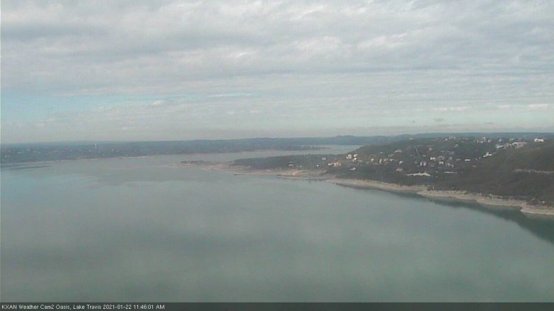 Lake Travis webcam, January 22, 2021 11:45 AM CT