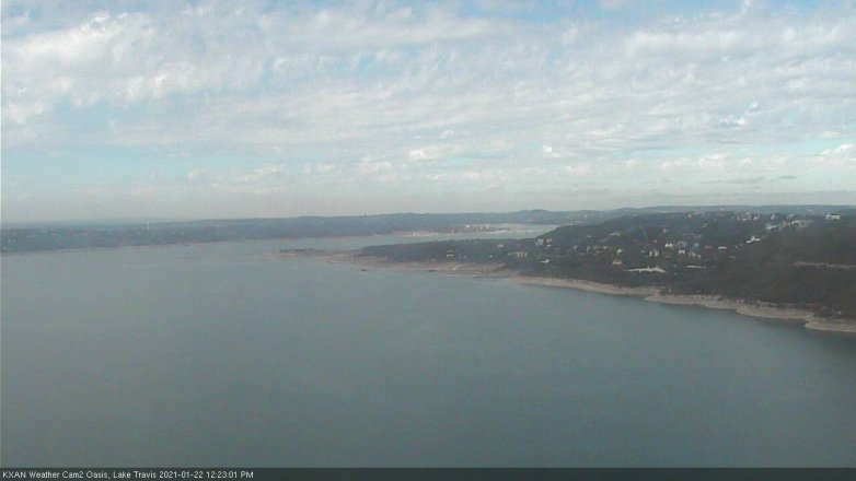 Lake Travis webcam, January 22, 2021 12:25 PM CT