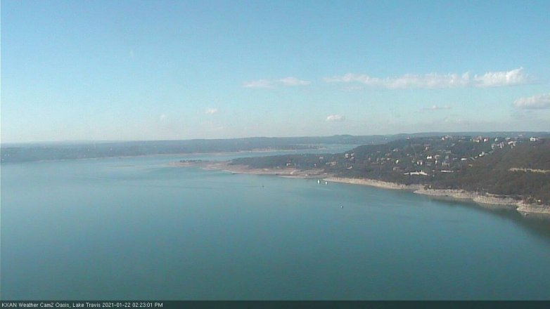 Lake Travis webcam, January 22, 2021 2:25 PM CT