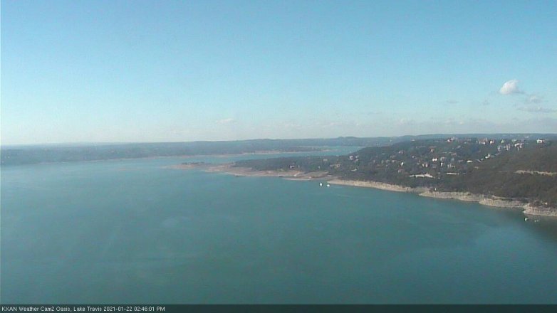 Lake Travis webcam, January 22, 2021 2:45 PM CT