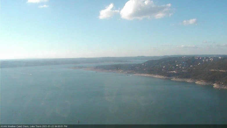 Lake Travis webcam, January 22, 2021 4:00 PM CT