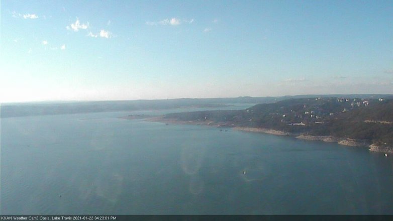 Lake Travis webcam, January 22, 2021 4:25 PM CT