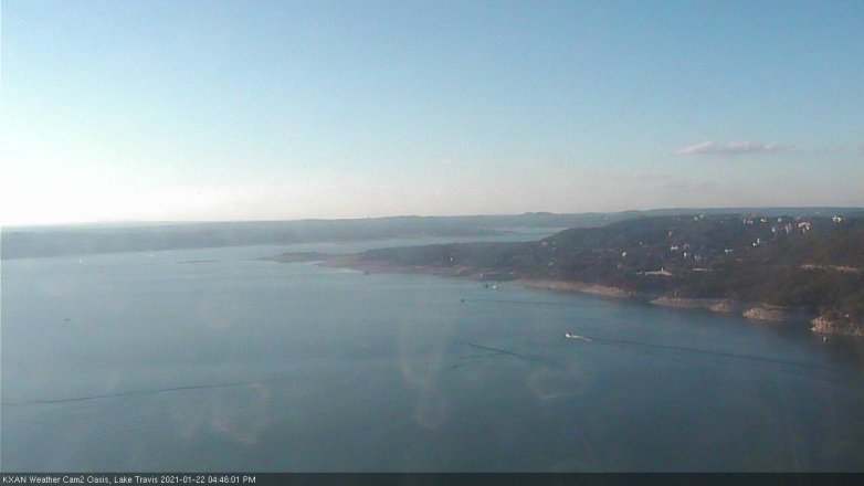Lake Travis webcam, January 22, 2021 4:45 PM CT