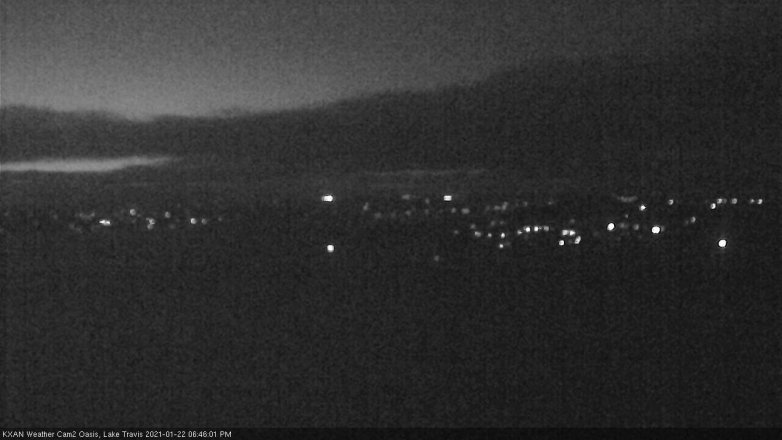 Lake Travis webcam, January 22, 2021 6:45 PM CT