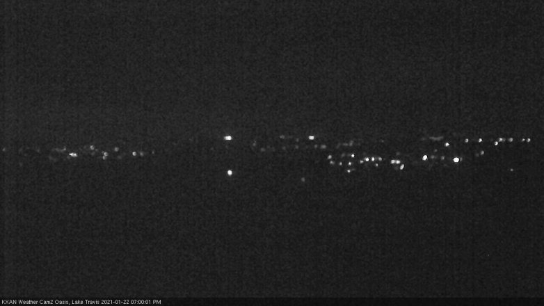 Lake Travis webcam, January 22, 2021 7:00 PM CT