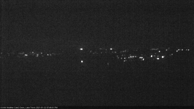 Lake Travis webcam, January 22, 2021 7:45 PM CT