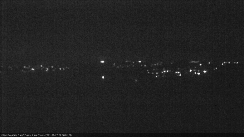 Lake Travis webcam, January 22, 2021 8:00 PM CT