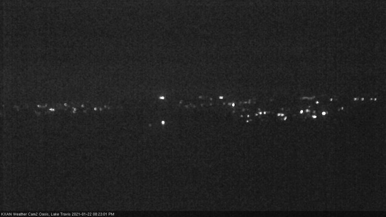 Lake Travis webcam, January 22, 2021 8:25 PM CT