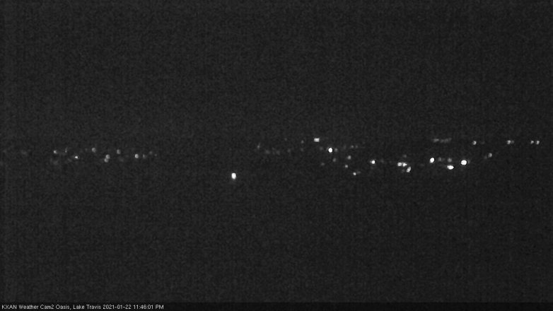 Lake Travis webcam, January 22, 2021 11:45 PM CT