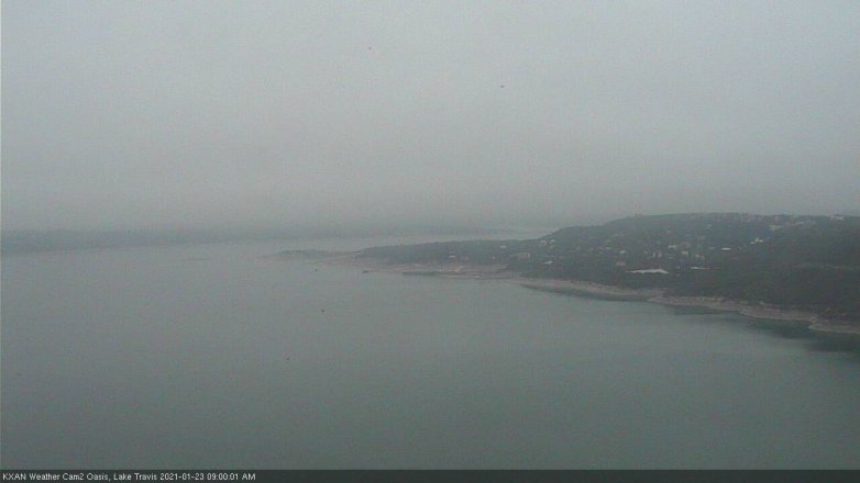 Lake Travis webcam, January 23, 2021 9:00 AM CT