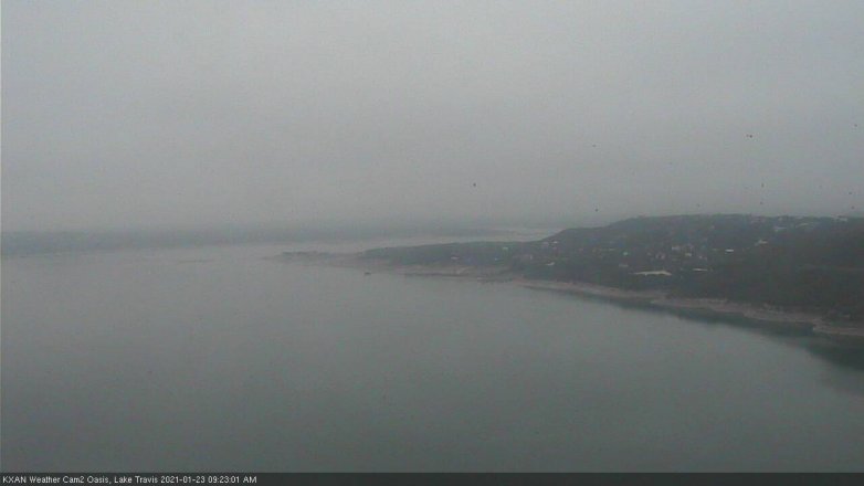 Lake Travis webcam, January 23, 2021 9:25 AM CT