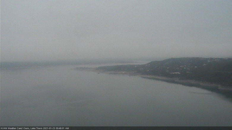 Lake Travis webcam, January 23, 2021 9:45 AM CT