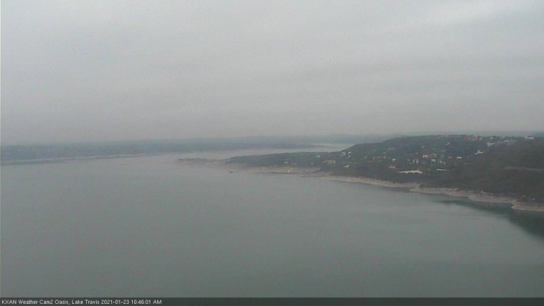 Lake Travis webcam, January 23, 2021 10:45 AM CT