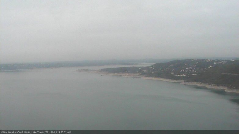 Lake Travis webcam, January 23, 2021 11:00 AM CT