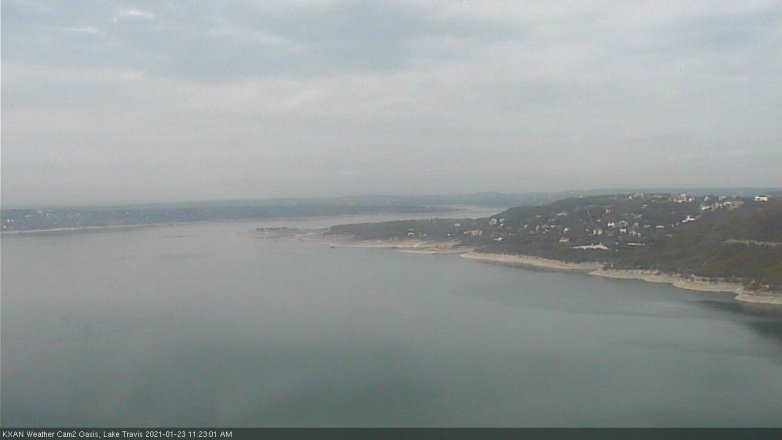 Lake Travis webcam, January 23, 2021 11:25 AM CT