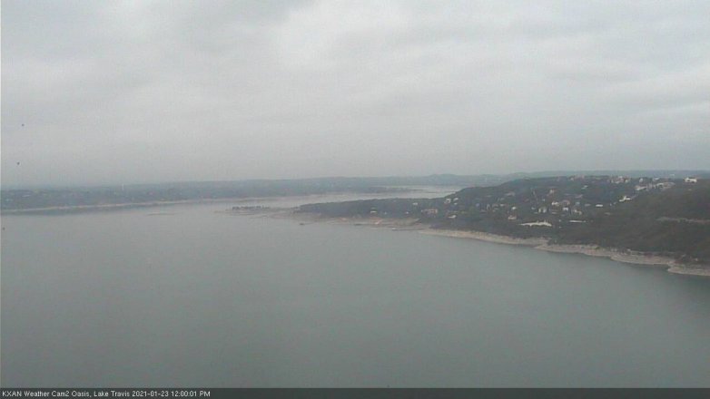 Lake Travis webcam, January 23, 2021 12:00 PM CT