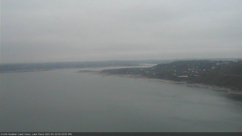 Lake Travis webcam, January 23, 2021 1:25 PM CT