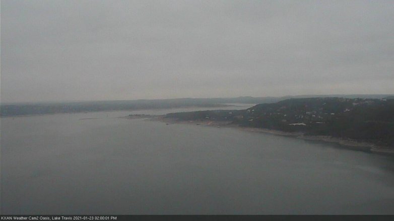 Lake Travis webcam, January 23, 2021 2:00 PM CT