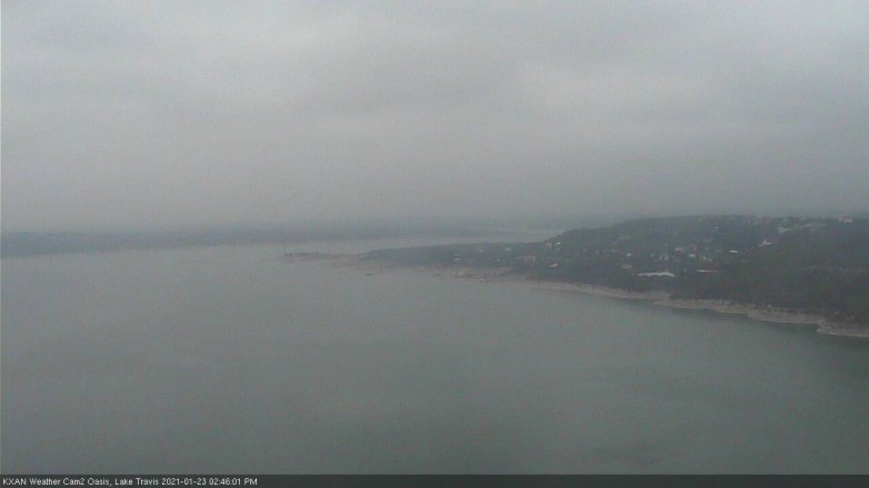 Lake Travis webcam, January 23, 2021 2:45 PM CT